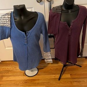 Free People sweater knit cuff thermal; only
Blue is still available